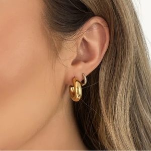 Gold plated chunky hoops